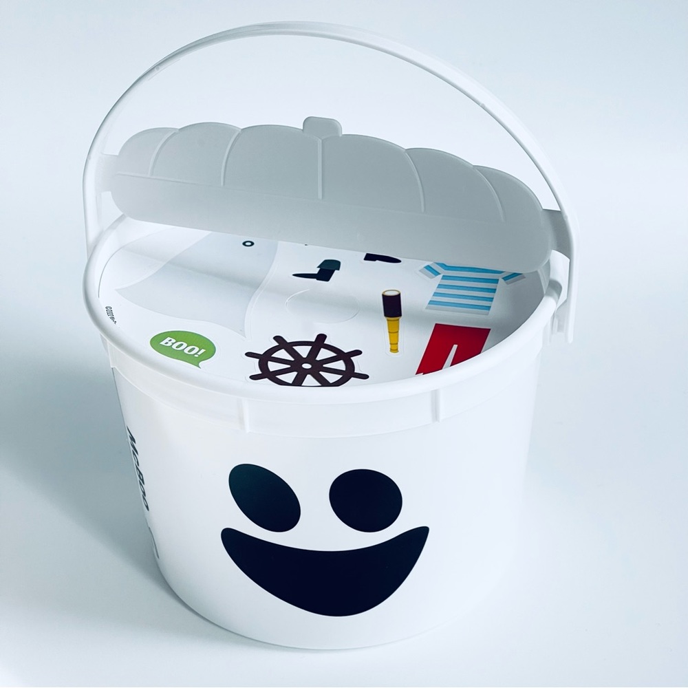 NEW 2022 MCDONALDS HALLOWEEN HAPPY MEAL WHITE MCBOO BOO BUCKET GHOST STICKERS